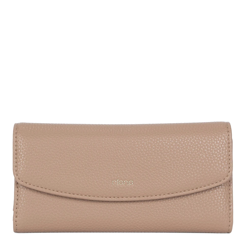 Riona Katy Pebbled 2.0 RFID Large Flap Wallet