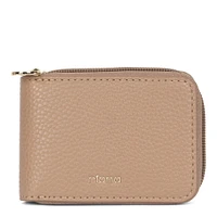 Riona Soho Pebbled RFID Zip Around Accordian Wallet