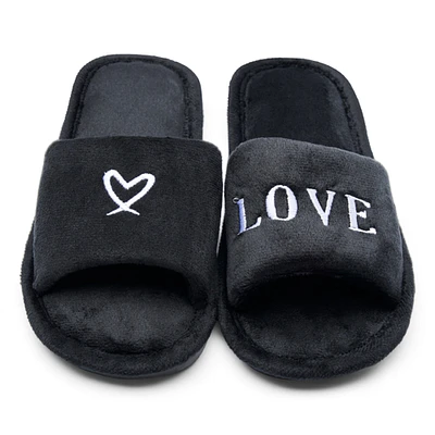 Bentley Velvet Slippers LG Love Heart In store only