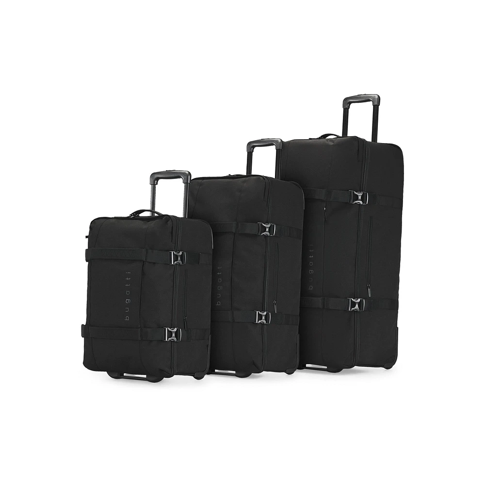 Bugatti Denver 3-Piece Travel Duffle on Wheels *Drop Ship*