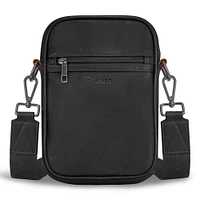 Onyx / Leather Vertical Cross-Body Bag *Drop Ship*
