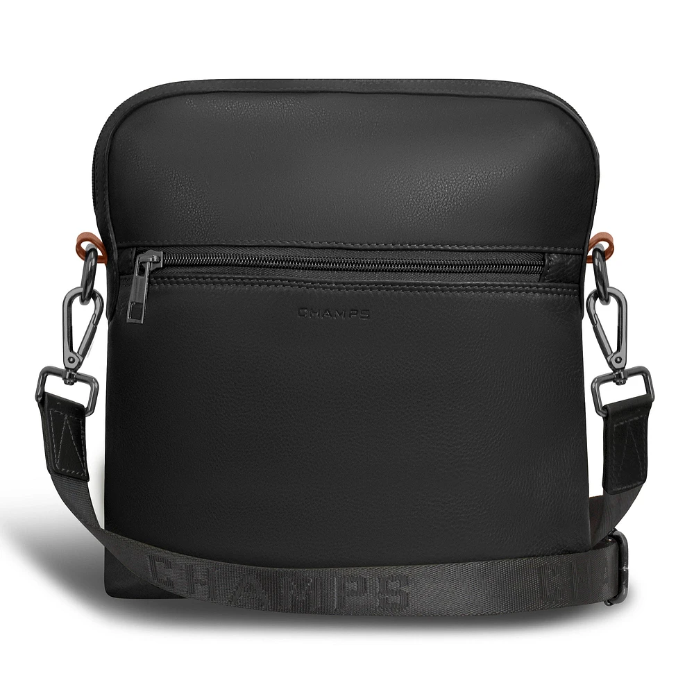 Onyx / Leather Cross-Body Bag *Drop Ship*