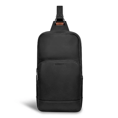 Onyx / Leather Sling Bag *Drop Ship*
