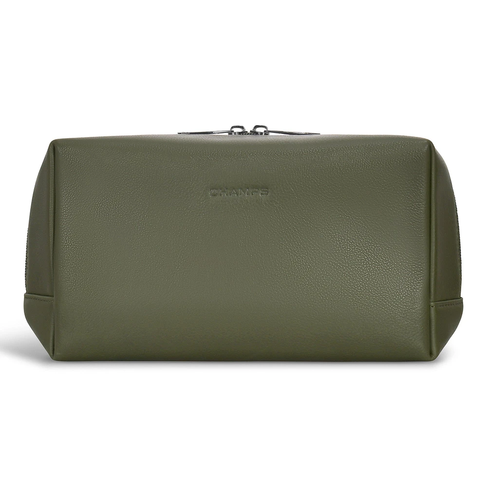 Onyx / Leather Toiletry Bag *Drop Ship*
