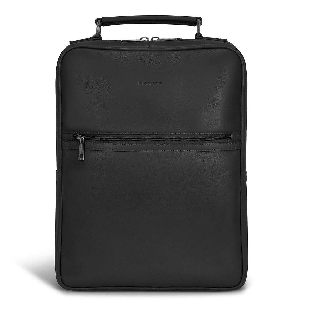 Onyx / Leather Compact Backpack *Drop Ship*