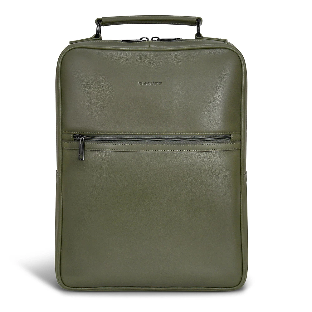 Sac à dos compact en cuir et onyx