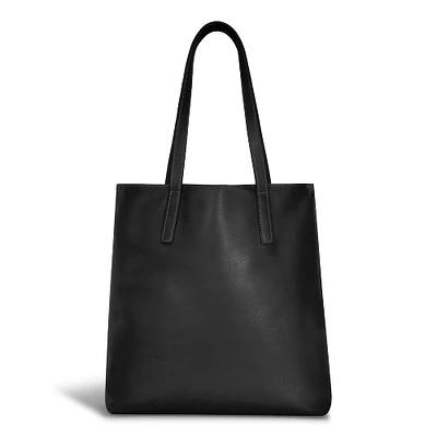 Onyx / Leather Vertical Tote *Drop Ship*