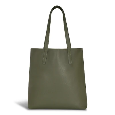 Onyx / Leather Vertical Tote *Drop Ship*
