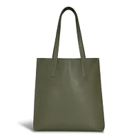 Onyx / Leather Vertical Tote *Drop Ship*