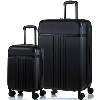 Ensemble de bagages noir vintage / 2 pièces
