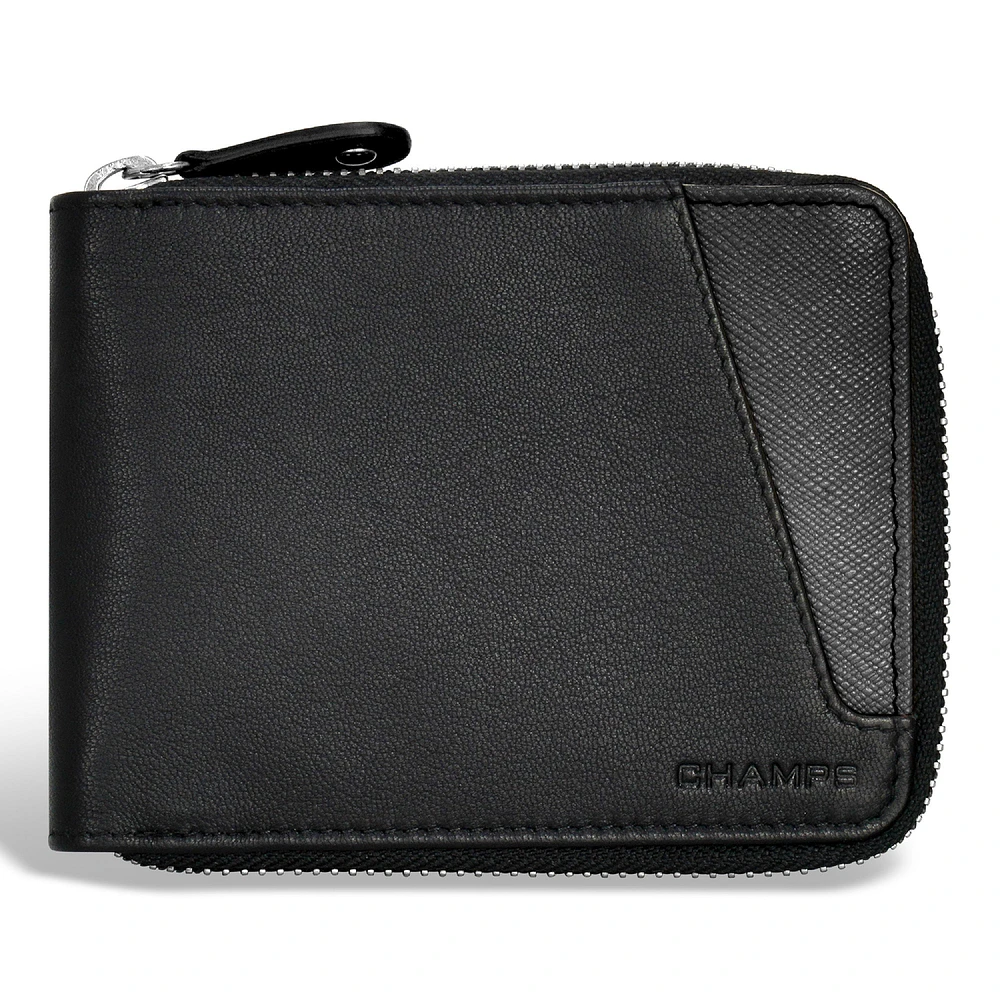 Iconic / Leather Zip Around Wallet *Drop Ship*