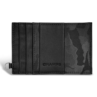 Camo / Leather Slim Cardholder *Drop Ship*