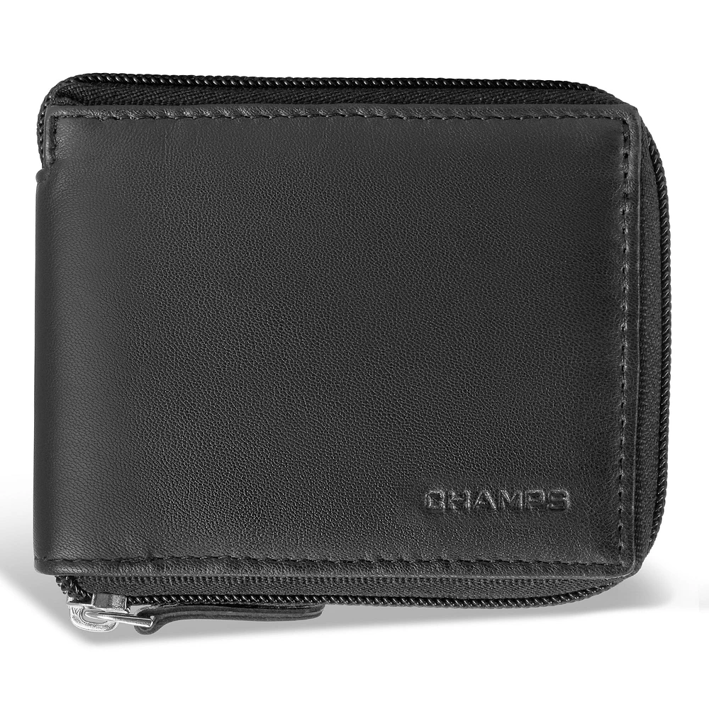 Classic / Leather Zip-Around Wallet *Drop Ship*