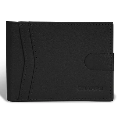 Onyx / Leather Access Center Wing Wallet *Drop Ship*