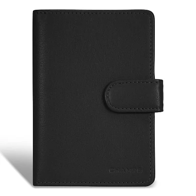 Onyx / Leather Passport Case *Drop Ship*