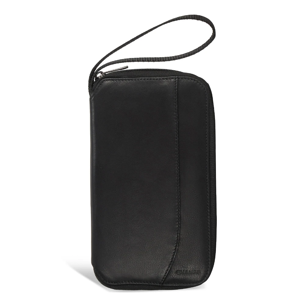 Onyx / Leather Multi Passport Case *Drop Ship*