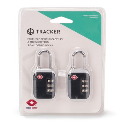 Set of 2 three-digit TSA-accepted Key Locks - Black