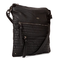 Petit sac à bandoulière multi-zip matelassé en similicuir