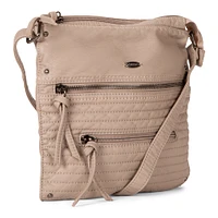 Petit sac à bandoulière multi-zip matelassé en similicuir