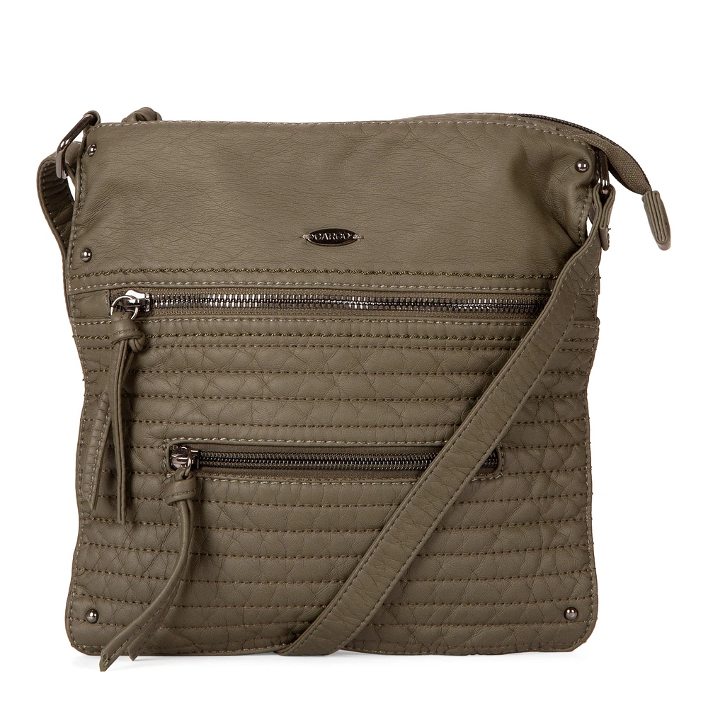 Petit sac à bandoulière multi-zip matelassé en similicuir