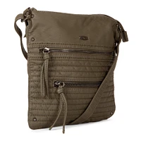 Petit sac à bandoulière multi-zip matelassé en similicuir