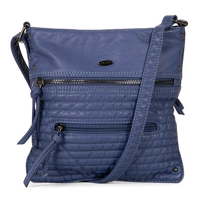 Sac bandoulière matelassé à multiples fermetures