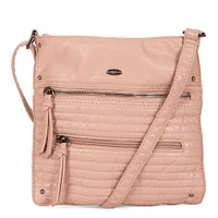 Petit sac à bandoulière multi-zip matelassé en similicuir