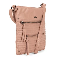 Petit sac à bandoulière multi-zip matelassé en similicuir