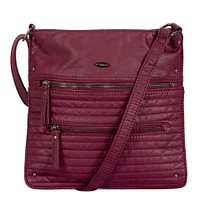 Petit sac à bandoulière multi-zip matelassé en similicuir