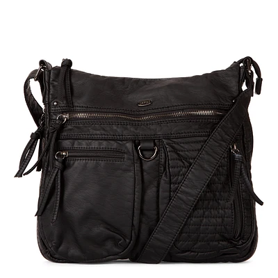 Medium Quilted Expandable Crossbody with Front Pockets