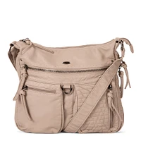 Sac à bandoulière extensible matelassé de taille moyenne avec poches avant