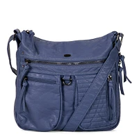 Sac à bandoulière extensible matelassé de taille moyenne avec poches avant