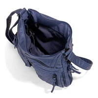 Sac à bandoulière extensible matelassé de taille moyenne avec poches avant