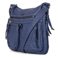 Sac à bandoulière extensible matelassé de taille moyenne avec poches avant