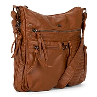 Sac à bandoulière extensible matelassé de taille moyenne avec poches avant