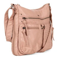 Sac à bandoulière extensible matelassé de taille moyenne avec poches avant