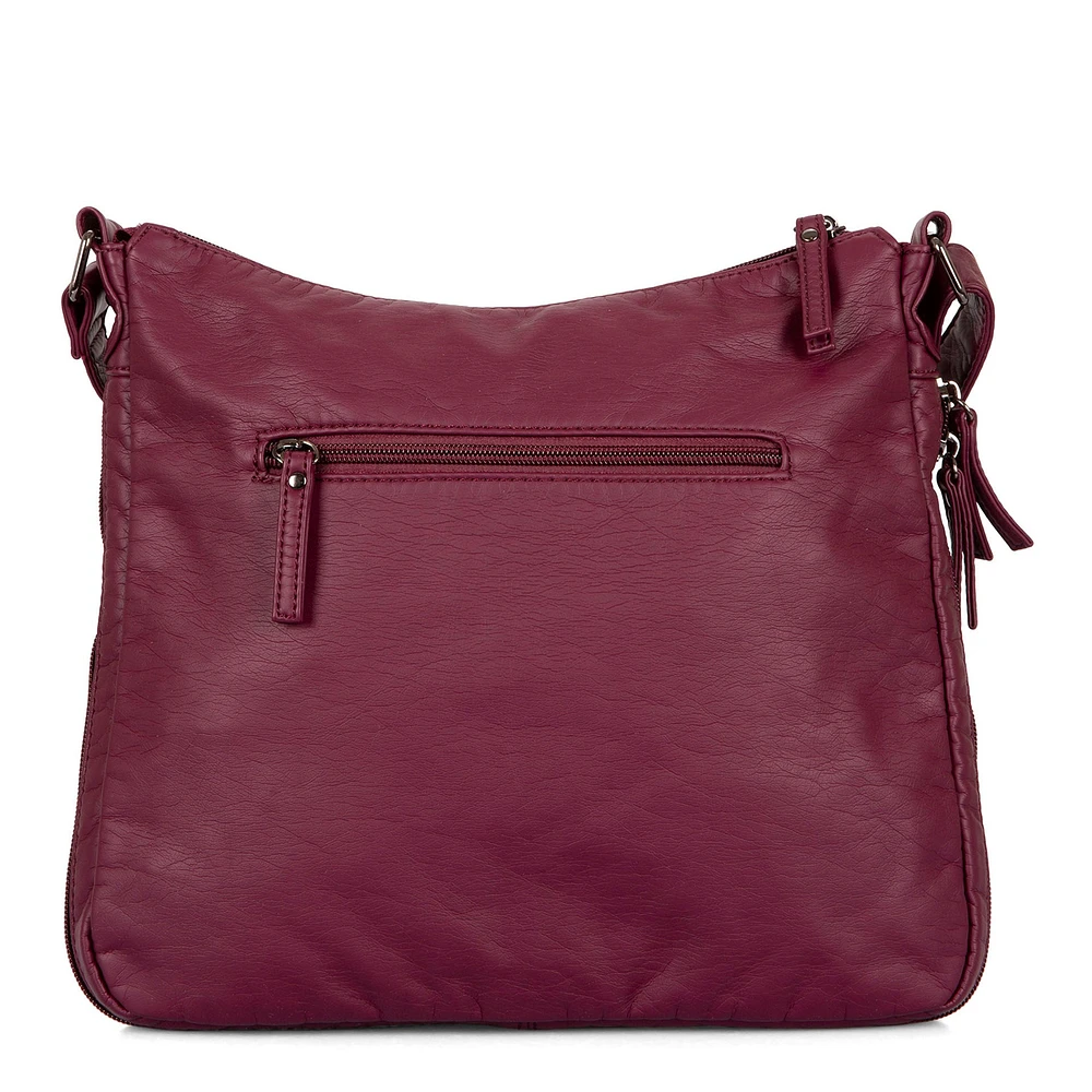 Sac à bandoulière extensible matelassé de taille moyenne avec poches avant
