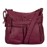 Sac à bandoulière extensible matelassé de taille moyenne avec poches avant