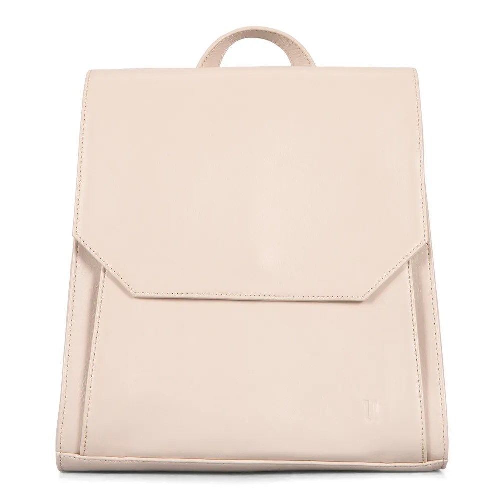 Leather RFID Flapover Fashion Backpack 
