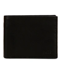 FINAL SALE Leather Double Center Wing RFID Wallet