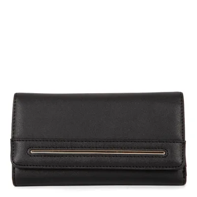 Large Flap Wallet - Black