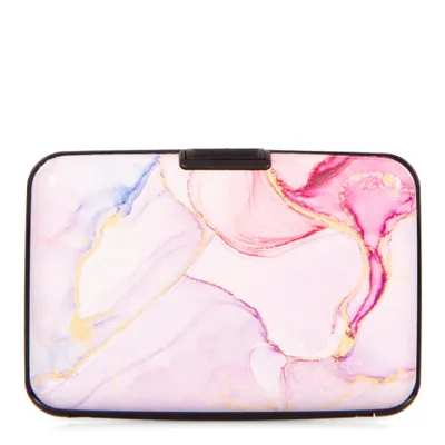 Aluminum Card Holder Pink Clouds - Pink