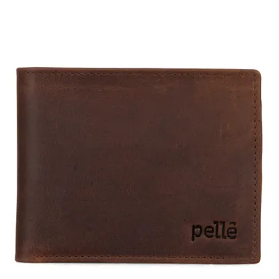 Portefeuille à aile centrale RFID Hunter - Brown