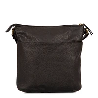 Sac à bandoulière grainé N/S