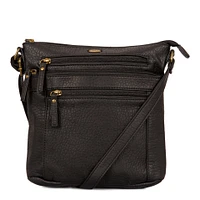 Sac à bandoulière grainé N/S