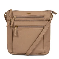 Sac à bandoulière grainé N/S