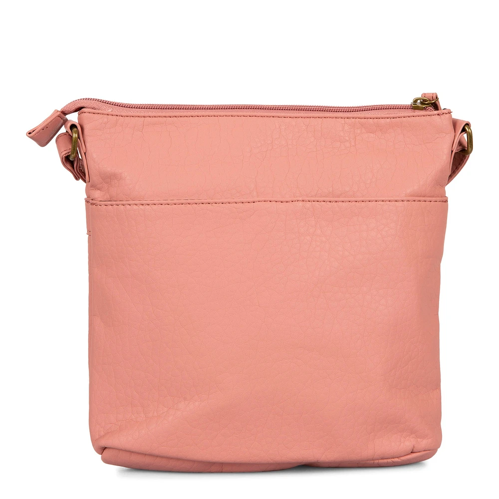 Sac à bandoulière grainé N/S