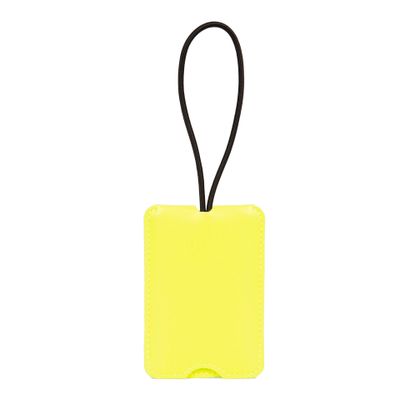 Étiquette de bagage à glissière jaune