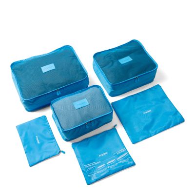 Bleu 3 cubes de rangement et 3 sacs de rangement - Blue