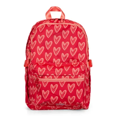 Hearts Backpack - Red Multi